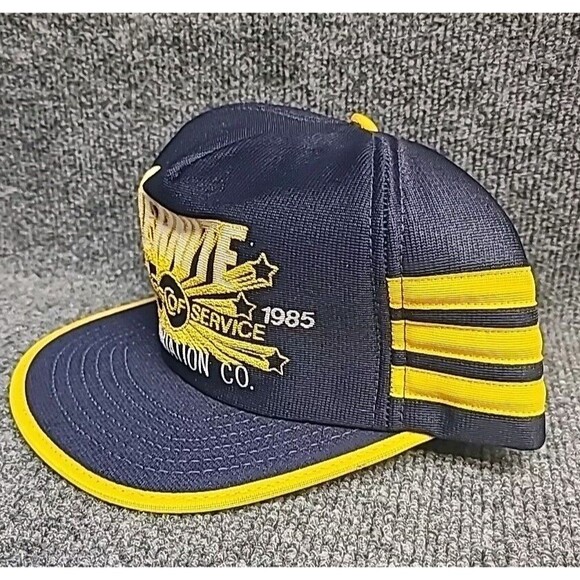 Vintage 3 Stripe Trucker Hat "Overnite Transportation Co." - Picture 2 of 6